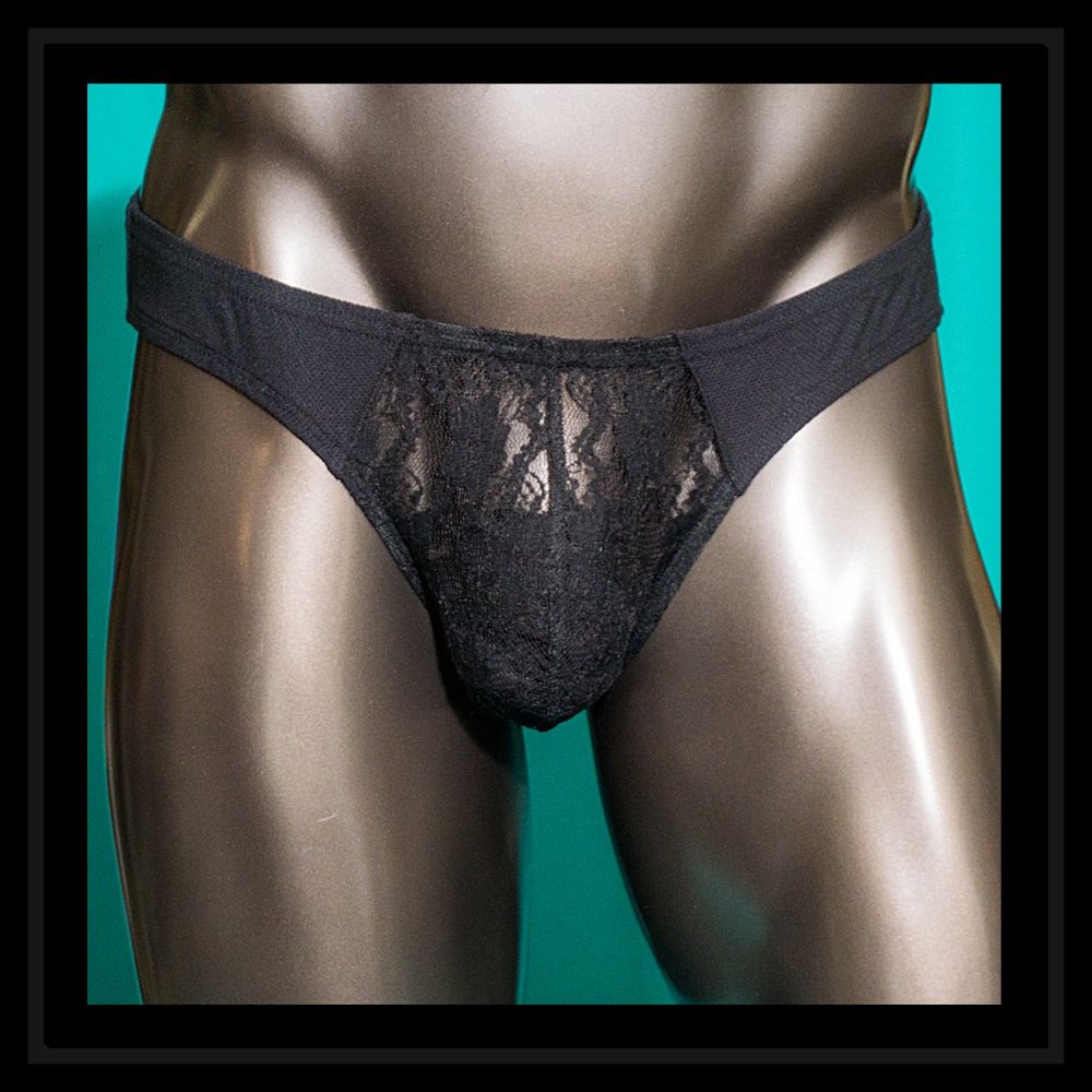 Mens Lace Conture Brief Handmade